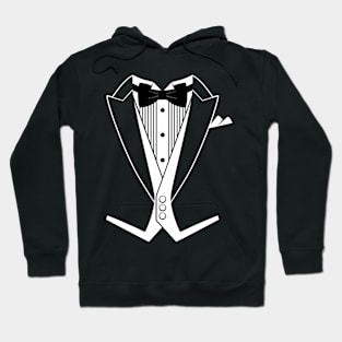 Tuxedo Black Bow Tie Hoodie